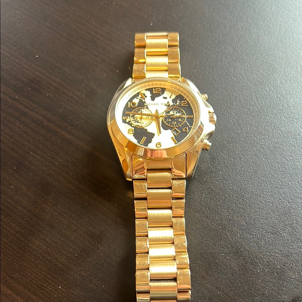 Michael Kors Gold Men's Watch Around the World edition